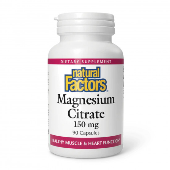 Natural Factors Magnesium Citrate 150mg - 90 caps 2023-10-3823 Natural Factors Magnesium Citrate 150mg - 90 caps 2023-10-3823