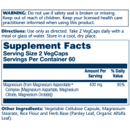 Magnesium Asporotate 400mg - 120 vcaps