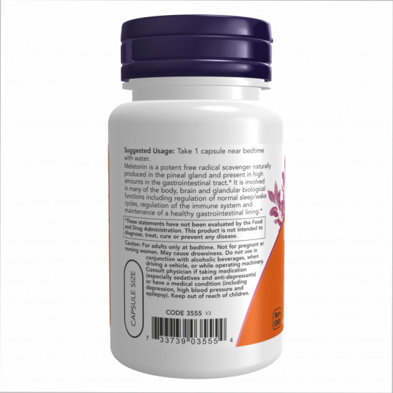 Now Foods Melatonin 5 mg - 60 vcaps 100-95-2342189-20