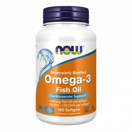 Now Foods Omega-3 1000mg - 100 sgels (Пошкоджена банка) 2023-10-3245