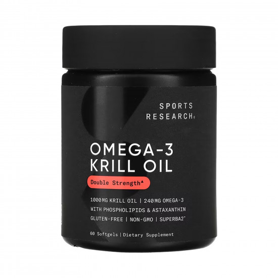 Sport Research Omega-3 Krill Oil 1000mg - 60 softgels 2023-10-6176 Sport Research Omega-3 Krill Oil 1000mg - 60 softgels 2023-10-6176