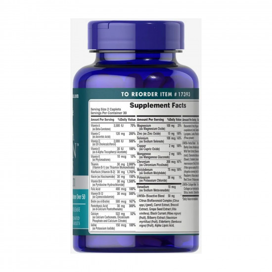 Puritans Pride Ultra Woman™ 50 Plus Multi-Vitamin with Zinc - 60 caps 2023-10-4578