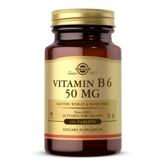 Solgar Vitamin B6 50mg - 100 tabs 2022-10-1547 Solgar Vitamin B6 50mg - 100 tabs 2022-10-1547