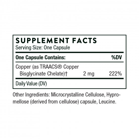 Thorne Copper Bisglycinate - 60 caps 2023-10-3067