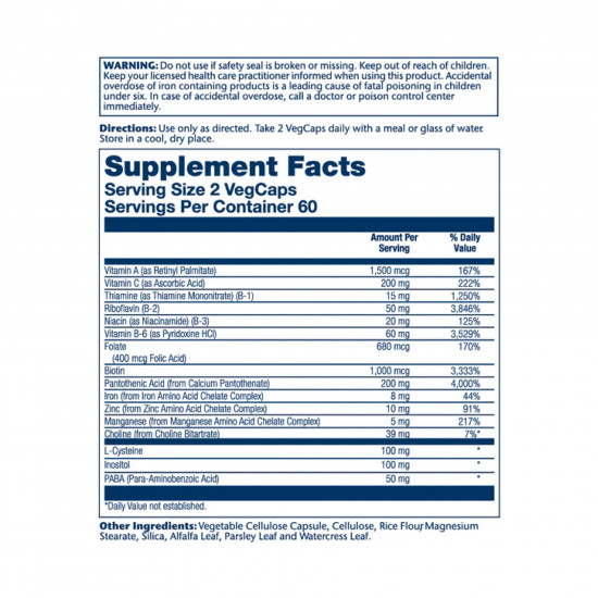 Solaray Hair Nutrients - 120 vcaps 2023-10-2395