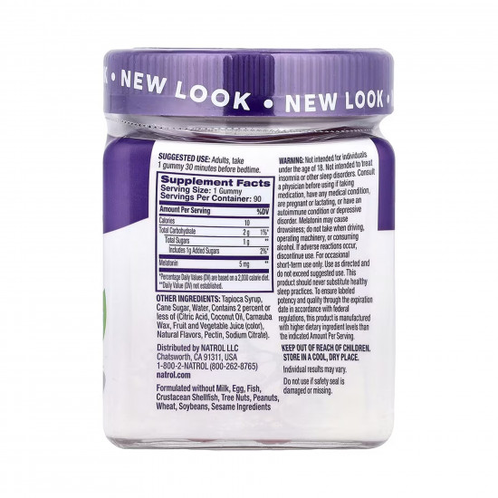 NATROL Melatonin 5mg - 90 gummies 2023-10-6222