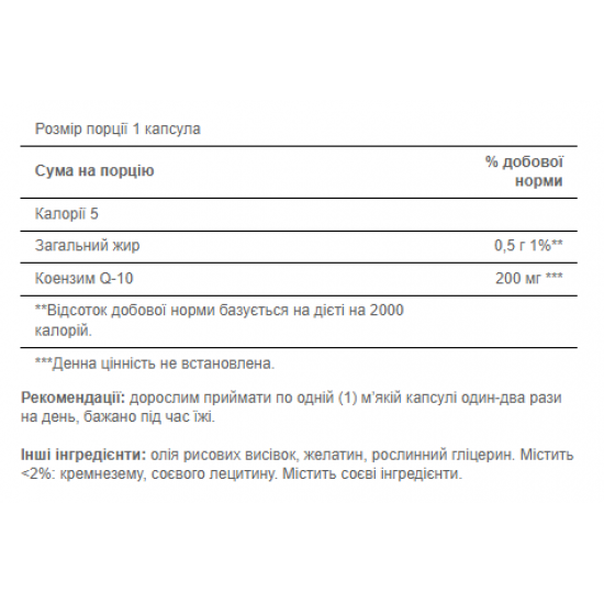 Puritans Pride Q-SORB™ Co Q-10 200 mg - 30caps 100-32-4916718-20