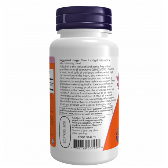 Now Foods Ubiquinol 200mg - 60 sgels 2022-10-1388