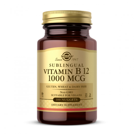Solgar Vitamin B12 1000mcg - 100 nuggets 2023-10-3683 Solgar Vitamin B12 1000mcg - 100 nuggets 2023-10-3683