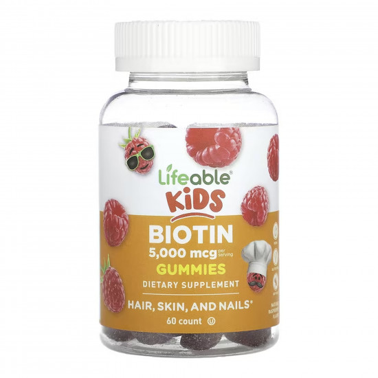 Lifeable Biotin 5,000 mcg Kids - 60 gummies 2023-10-7265