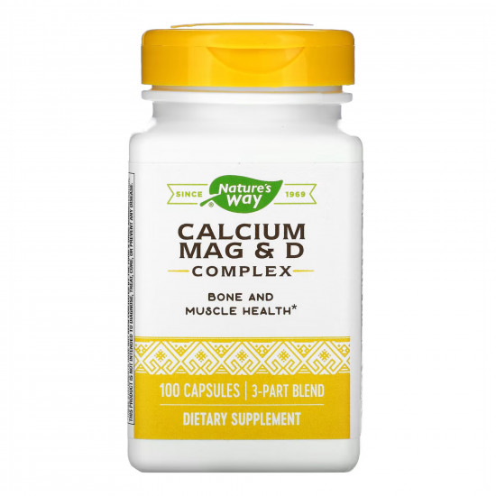 Nature's Way Calcium-Magnesium-Vitamin D - 100 caps (Пошкоджена банка) 2023-10-7760