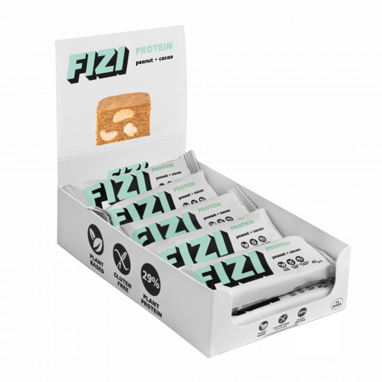 FIZI FIZI Protein Bar - 10х45g Peanut-Сacao (Повреждена упаковка) 2024-11-0103