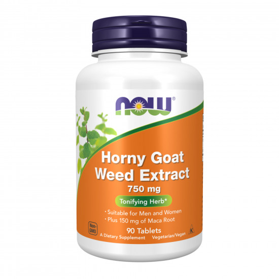 Now Foods Horny Goat Weed Extract 750 mg - 90 tabs 2023-10-2503