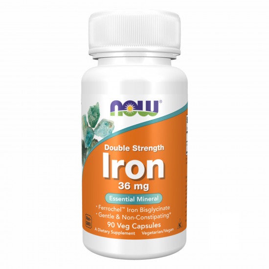 Now Foods Iron 36mg Ferrochel - 90 vcaps (Повреждена пломба) 2024-11-0489
