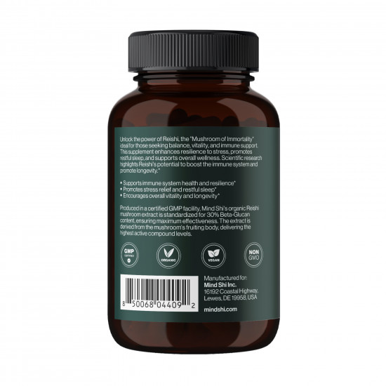 Mind Shi Reishi Mushroom 1000 mg - 60 vegcaps (Затерта дата) 2024-11-0318
