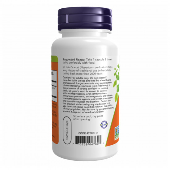 Now Foods ST. John's Wort 300mg - 100 vcaps 2022-10-1439