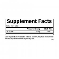 Zinc Citrate 15mg - 90 tabs