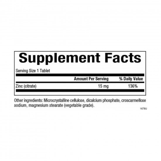 Natural Factors Zinc Citrate 15mg - 90 tabs 2023-10-3825