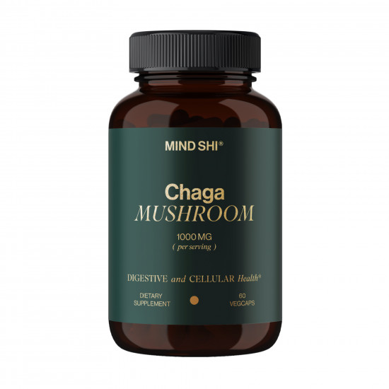 Mind Shi Chaga Mushroom 1000 mg - 60 vegcaps (Затерта дата) 2024-11-0392