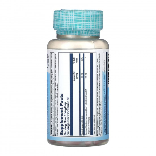 Solaray CranActin Cranberry Extract 400mg - 60 vcaps 2023-10-6954