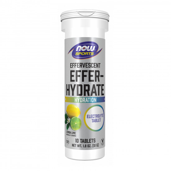 Now Foods Effer-Hydrate Effervescent - 10 tabs Lemon Lime 2023-10-5397 Now Foods Effer-Hydrate Effervescent - 10 tabs Lemon Lime 2023-10-5397