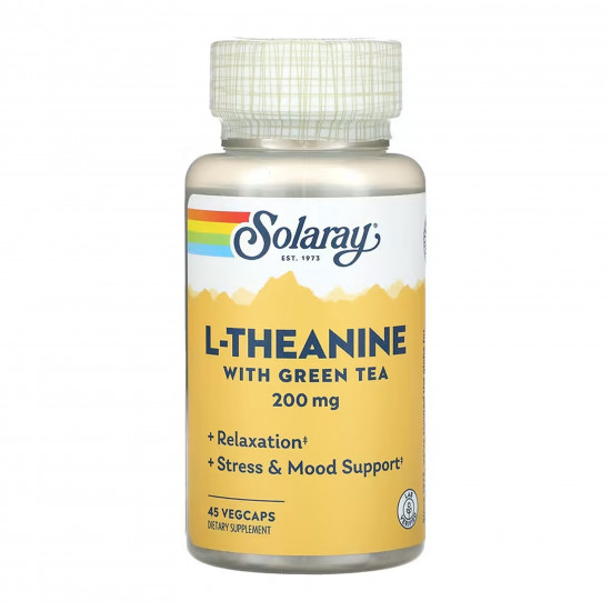 Solaray L-Theanine 200mg - 45 vcaps 2023-10-6990