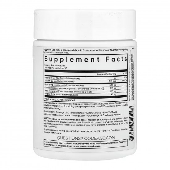 Codeage Liposomal NMN Platinum - 90 vcaps 2023-10-7724