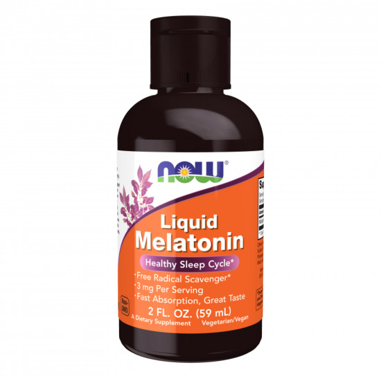 Now Foods Liquid Melatonin - 59 ml 100-55-5521466-20