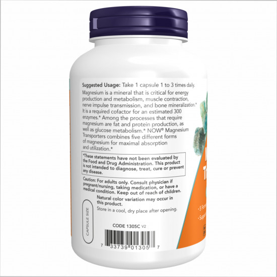 Now Foods Magnesium Transporters - 180 vcaps 2022-10-0977