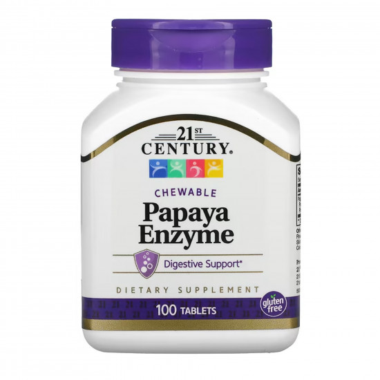 21st Century Papaya Enzyme - 100 tabs 100-22-5708099-20