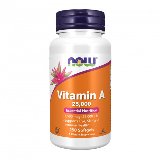 Now Foods Vitamin A 25,000 IU - 250 softgels 2023-10-2504 Now Foods Vitamin A 25,000 IU - 250 softgels 2023-10-2504