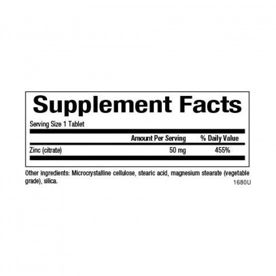 Natural Factors Zinc Citrate 50mg - 90 tabs 2023-10-3826