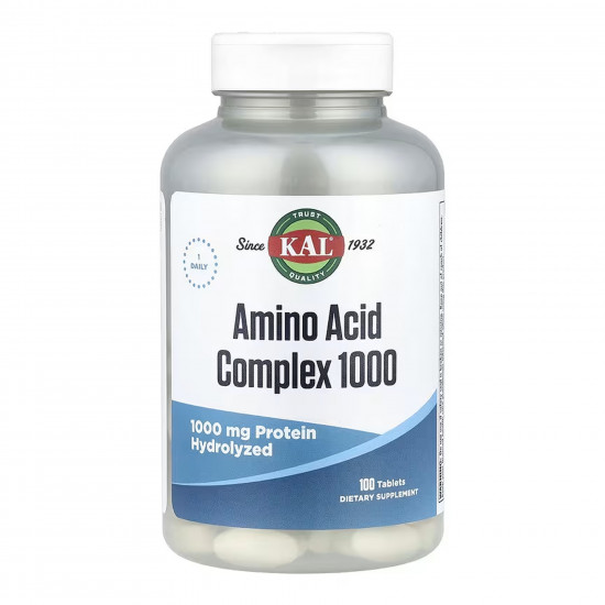 KAL Amino Acid Complex 1000mg - 100 tabs 2023-10-6955