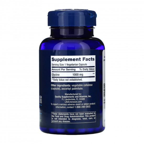 Life Extension Glycine 1000 mg - 100 vcaps 2022-10-1901