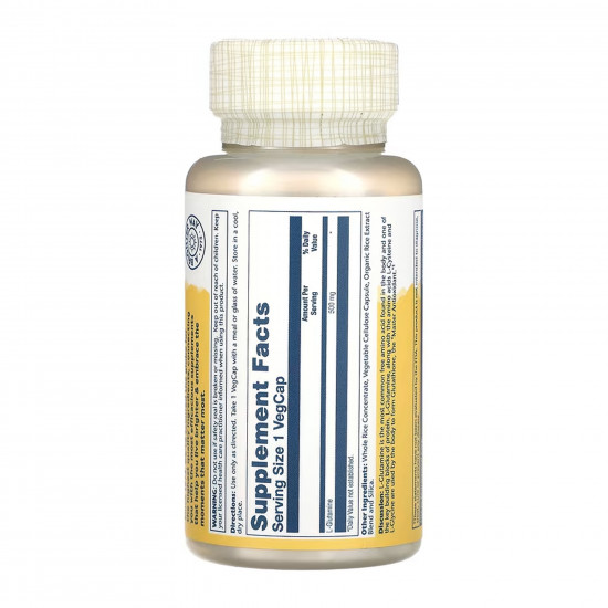 Solaray L-Glutamine 500mg - 50 vcaps 2023-10-6752