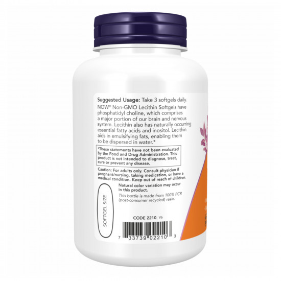 Now Foods Lecithin 1200mg - 100 Sgels 2022-10-1441