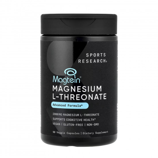 Sport Research Magnesium L-Threonate 2000mg - 90 veggie capsules 2023-10-6180 Sport Research Magnesium L-Threonate 2000mg - 90 veggie capsules 2023-10-6180