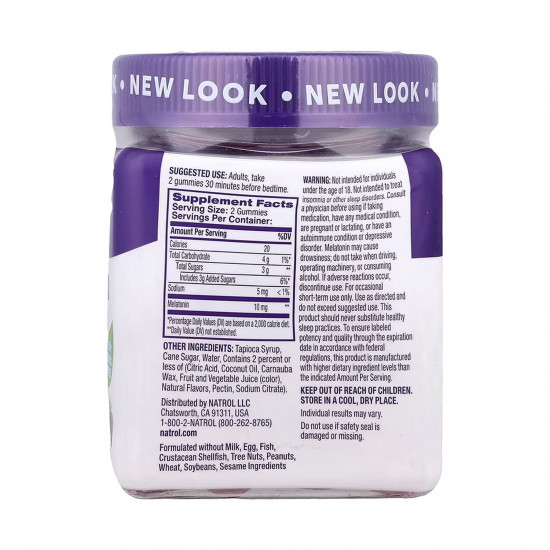 NATROL Melatonin 10mg - 60 gummies 2023-10-6225