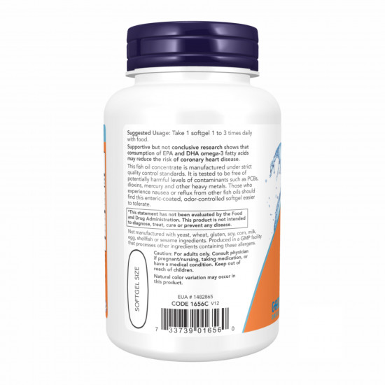Now Foods Omega-3 Enteric - 90 sgels 2022-10-0055