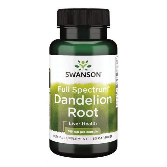 Swanson Dandelion Root 515mg - 60caps 100-44-1862229-20