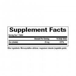 Zinc Chelate 25mg - 90 tabs