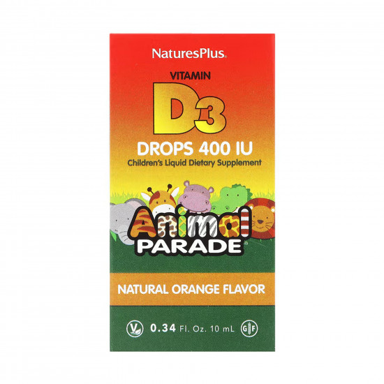 Natures Plus Animal Parade Vitamin D3 400 IU - 10 ml 2023-10-6471