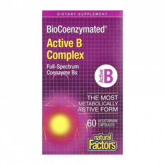 Natural Factors BioCoenzymated Active B Complex - 60 caps 2023-10-7543