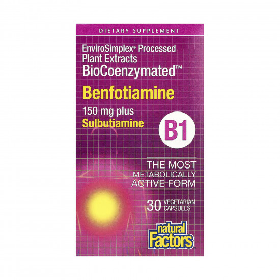 Natural Factors BioCoenzymated Benfotiamine - 30 caps 2023-10-6703