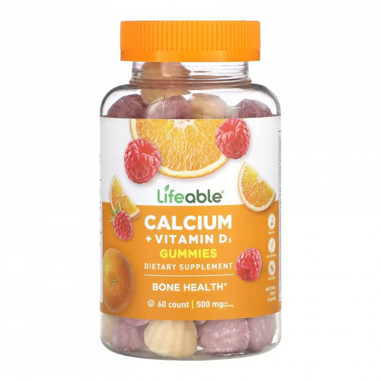 Lifeable Calcium + Vitamin D Adult - 60 gummies 2023-10-7268