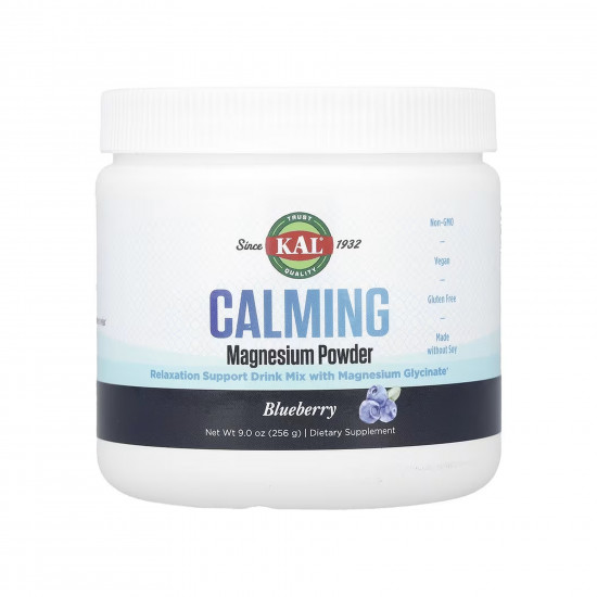 KAL CALMING Magnesium Powder - 256g Blueberry 2023-10-7028