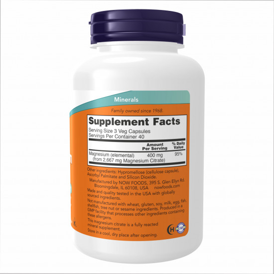 Now Foods Magnesium Citrate - 120 caps (Без етикетки) 2024-11-0048