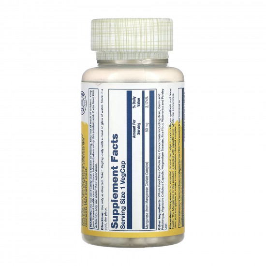 Solaray Manganese 50mg - 100 vcaps 2023-10-6420