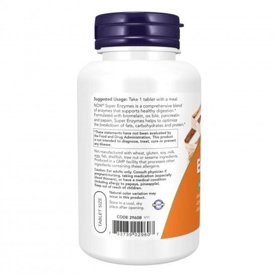 Now Foods Super Enzymes - 180 tabs 2022-10-2611