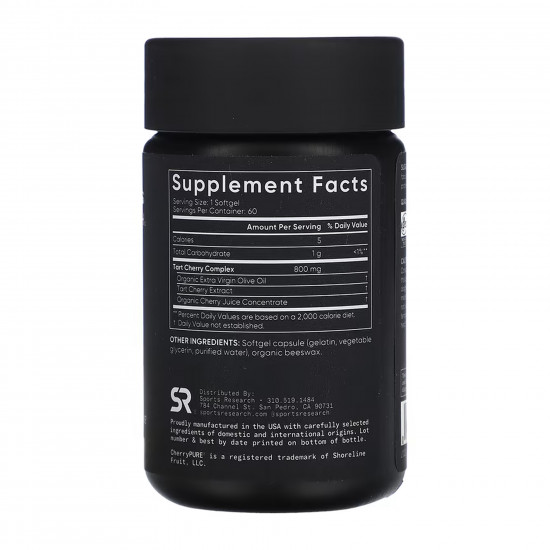 Sport Research Tart Cherry 800mg - 60 softgels 2023-10-6181
